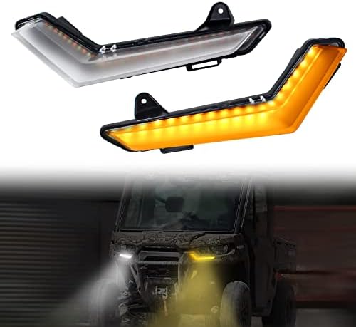 Led дневни светлини SHINJEW с указател на завоя и жълти мигащи светлини, съвместими с аксесоари Can-Am Defender и Defender