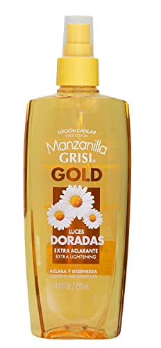 Лосион за коса Manzanilla Grisi Gold, Лосион за коса с екстракт от лайка, 2 опаковки от 8,4 течни унции, 2 флакона
