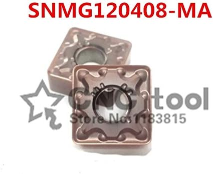FINCOS 10 бр. Видий плоча SNMG120404/SNMG120408 MS/MA с ЦПУ, Струг инструмент с ЦПУ, се Прилагат за обработка на неръждаема стомана, MSSNR/MSDNN - (Широчина вмъкване (мм): SNMG120408 MA)