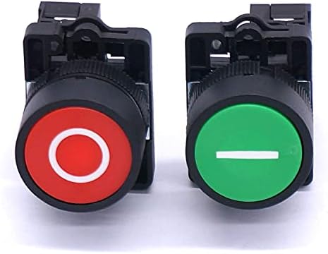 Wtukmo 22 мм AC 660 В 10A Незабавен вход-изход Червен Зелен Знак БЕЗ кнопочного ключа С ЦПУ