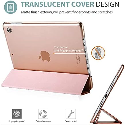 Калъф за iPad Mini 5 2019 с тънка стойка Smart Case (Розово злато), в Комплект с 2 Пакет протектори за екрана