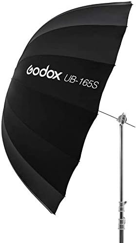 Godox UB-165D 165 см Бял Параболични Отразяващи Прозрачен Мек чадър Студиен Олекотен чадър с Черен със сребристи рассеивателем (UB-165D)