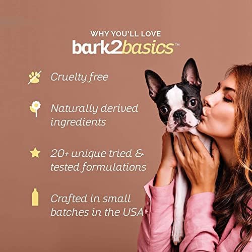 Шампоан за кучета Bark2Basics Vanilla Greek Yogurt, 16 грама - Естествени Съставки, Богати на Протеини, Супер Овлажняващ,