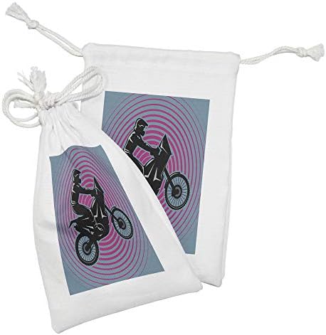 Текстилен калъф за велосипед Lunarable Dirt от 2 теми, за спорт на открито с Кръгла Абстрактен Фон в стил гръндж-състезания,