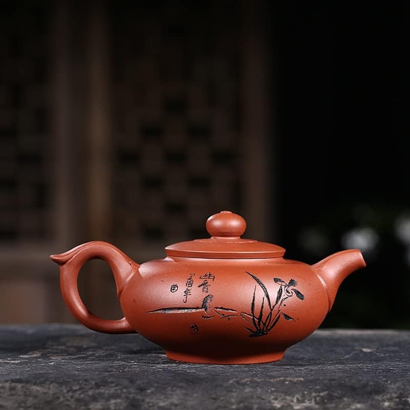 Чай Zisha автентичен известния оригинален maker от руда с прозрачен цимент Ruyi purple sand чайник紫砂茶具正品名文原矿清水泥茶壶如意紫砂壶