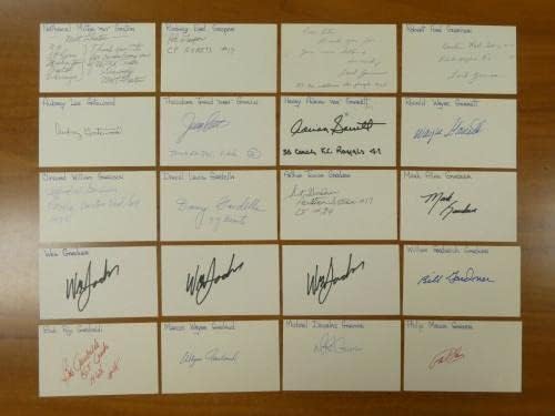 Повече от 200 Подписана Картички с размер 3x5, Звезди бейзбол, починали Хофов и т.н. Някои Екземпляра - MLB Изрязани