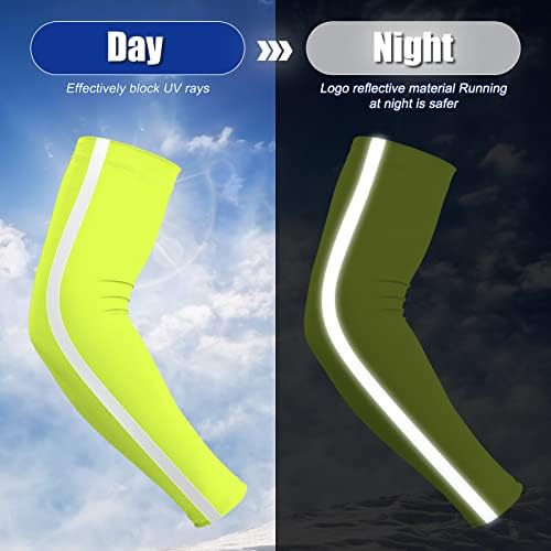 6 Двойки UV Светлоотразителни Ленти Рамото Ръкави за Защита От Слънцето Охлаждащи Рамото Ръкави UPF50 Компресия