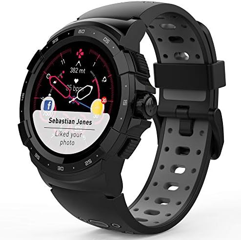 MyKronoz ZeSport2, Мультиспортивные Умен часовник с GPS, 6-ос Акселерометър, Швейцарски дизайн (Черно / Сиво)