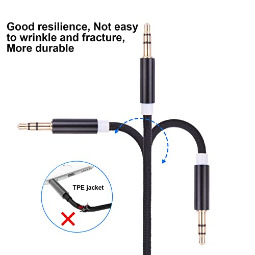 Аудио кабел с 3,5 мм мъж към мъж Aux кабел Поддържа стереоэффект, е съвместим с домашни стереосистемами/слушалки/тонколони/