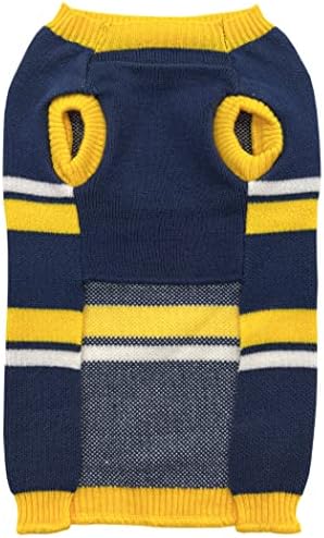 Пуловер за кучета NCAA Michigan Wolverines, размера е Много Голям. Топъл и Уютен Вязаный Пуловер за домашни любимци с
