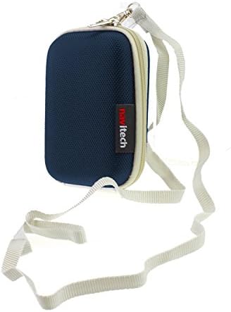Твърд защитен калъф за слушалки Navitech Blue, който е Съвместим с висококачествени аудиофильскими слушалки-втулки MEE
