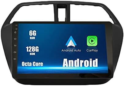 Андроид 10 Авторадио Автомобилната Навигация Стерео Мултимедиен плейър GPS радио 2.5 D Сензорен екран за Suzuki Scross 2014-2017 Восьмиядерный 6 GB RAM И 128 GB ROM (CarPlay / Android Auto)