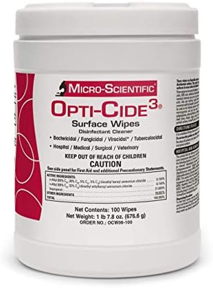 Медицински Дезинфектанти, Салфетки Micro-Scientific Opti-Cide3, Салфетки за почистване на повърхности с дезинфектант