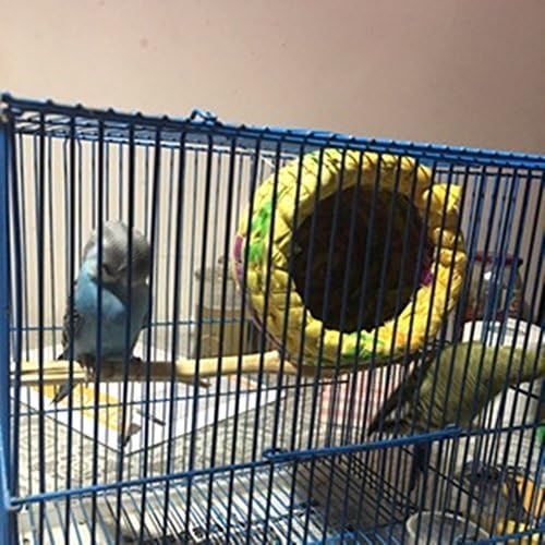 YJJKJ Стоки за домашни животни Птичето Гнездо Ръчно изработени Слама Къща за Папагали Попугайчиков Вълнисто
