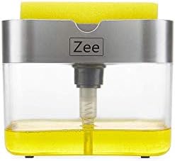 ZEE Products 2 in1 Кухненски Опаковка Помпа За течен Сапун, ABS Притежателя Гъба Прес-Стойка За Плотове