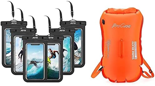 JOTO 6 Pack Универсален Водоустойчив Калъф За Мобилен Телефон Dry Bag Case Комплект с 35-Литров Водоустойчива Раница