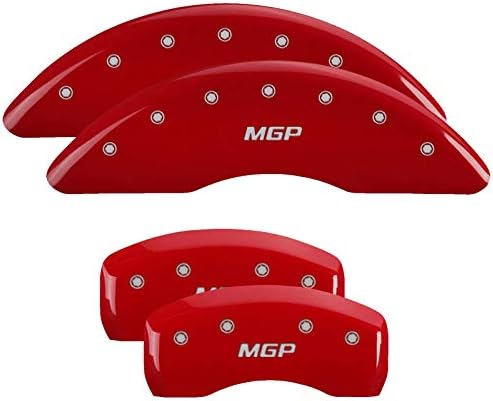 Капачки на челюстите MGP 41003SMGPRD Делото апарати с надпис MGP Червено-прахово покритие и сребърни символи