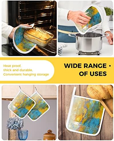 Модерни кухненски ръкавици за Абстрактно Изкуство, Топлоустойчива Декоративни Трайни Подложки за горещи Ястия, Кухненски