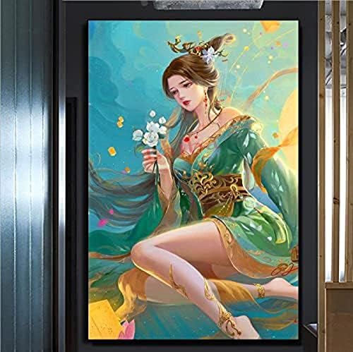 Направи си САМ 5D Диамантена Живопис Комплекти за Възрастни Китайски Класически Цвете Красавици Жена Diamond Изкуство