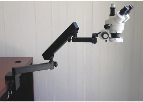 Цифров професионален тринокулярный стереоскопичен увеличение на микроскопа AmScope SM-6TZ-54S-5M, окуляры WH10x, 3,5-90-кратно увеличение, 0,7-4,5-кратно оптично увеличение, светод