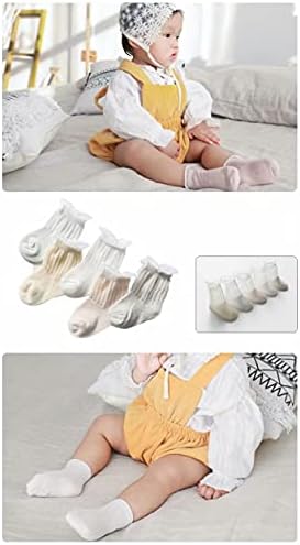 Дантелени Чорапи с рюшами и Петельками за малки момичета, Елегантни Къси Чорапи Принцеса За Новородени
