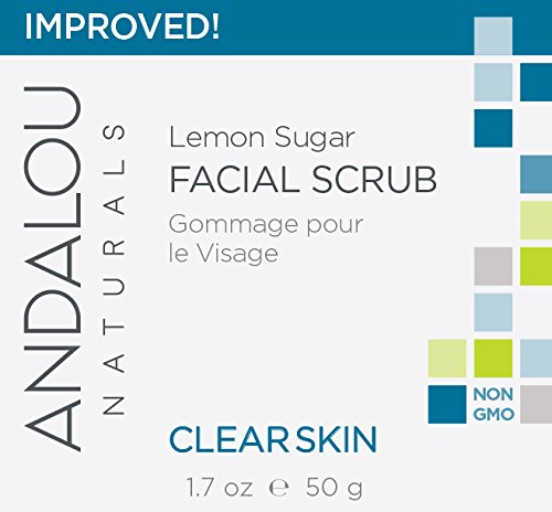Скраб за лице с лимон захар Andalou Naturals, 1,7 грама, Нежно ексфолира и почиства кожата, като я прави по-чиста,