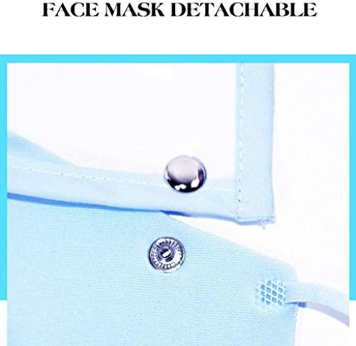 6 Опаковки Черна маска за лице с подвижен щит за очите, Защитно Дишаща маски за лице, за възрастни, за Многократна