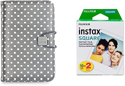 Фотоалбум Fujifilm Instax Square - графитово-сиво и филм Instax Square Twin Pack - 20 снимки