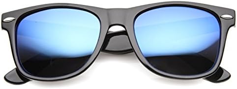 zeroUV Плоска Матова Светоотражающая Светкавица Цветна Леща Големи Слънчеви Очила В рогова Рамка 8025