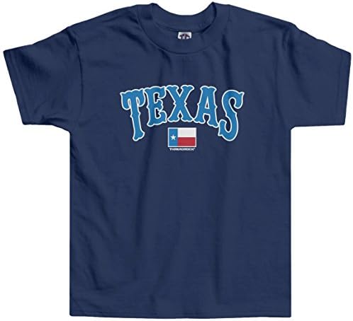 Тениска за деца Threadrock Little Boys с надпис Тексас и държавния флага