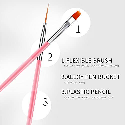 Комплект за дизайн на ноктите Layhou Нокти Pen Дизайнерски UV Led Лампа За Пробиване на Ноктите, Стикер за Нокти,