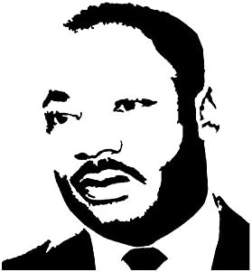 Vinyl Стикер Върху Лицето на Мартин Лутър Кинг |Автомобили, Камиони, Микробуси, Стени, Лаптопи, Чаши | Черен |