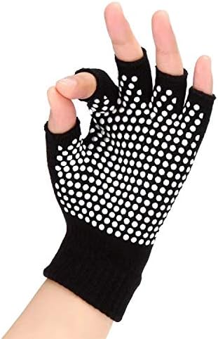 YL TRD V 2 Опаковки Нескользящих Ръкавици за йога Без пръсти, Ръкавици за упражнения, Тренировъчни ръкавици