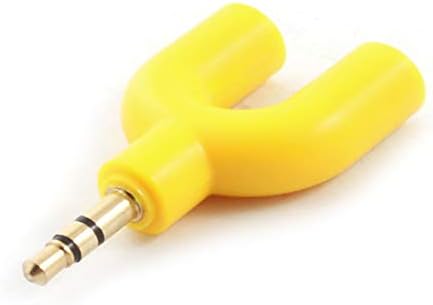 Нов съединител Lon0167 3,5 мм за свързване на до 2 жакове надеждна ефективна Изход За Слушалки Аудио Штекерный жак Адаптер Жълт (id: 454 8a 81 be0)