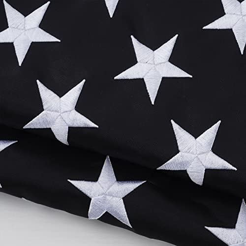Знамена Homissor Thin Blue Line 3x5 Outdoor Произведено в САЩ - Полицай флаг с бродирани Звездите, Сверхпрочная