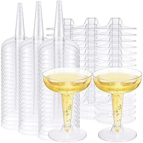 Чаши за коктейли INPETS | Чаши с поставка и дълга дръжка | за Многократна употреба Аксесоари за партита са подходящи за