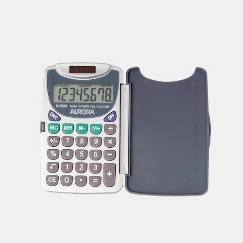Удобен калкулатор Aurora Japan, 8-цифрен дисплей, HC220 x 10 бр.