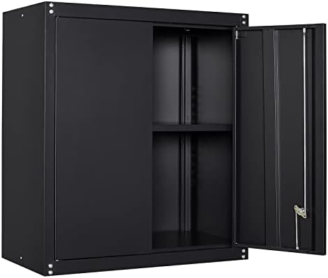 Метален Шкаф за съхранение на GREATMEET с Ключалки и Врати, Стоманена Стенен Шкаф за съхранение в Гаража, най-Горния Шкаф за
