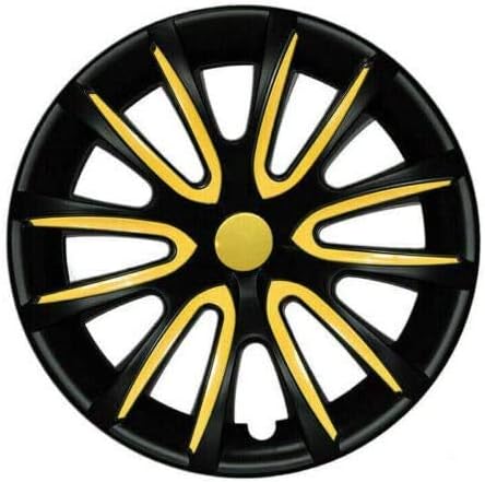 Джантите OMAC 16 инча за Toyota Camry Черно-жълти и 4 бр. Капака Джанти - Шапки ступиц - Подмяна на външната повърхност на автомобилни гуми