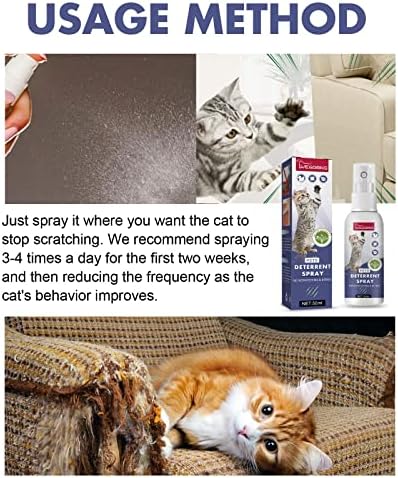 GILIGEGE 50 мл спрей за котки, наръчник за Котки, защита на вашите мебели от драскотини, защита от домашни