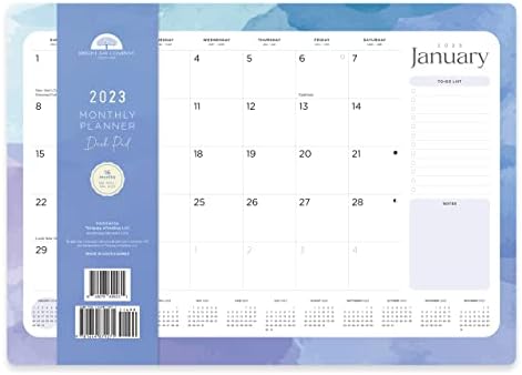 2023 Акварел Настолен Бележник Офис Календар от Bright Day 16 Месеца 15,5 x 11 Инча, Сладък Цветен Планер