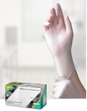 Ръкавици за еднократна употреба без винил прах TRONEX 1000 в опаковка, ръкавици за работа с храни, кухненски ръкавици