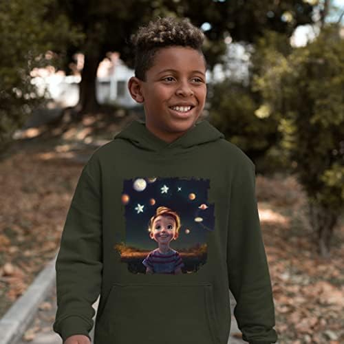 Детска hoody от порести руно Beautiful Sky Art - Детска hoody Starry Sky - Космическа hoody за деца