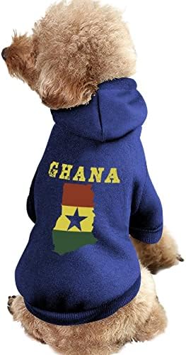Карта на Хартата на Гана, Облекло за Кучета, Зимни Блузи за Домашни Любимци, Меки и Топли Блузи за Малки до Средни