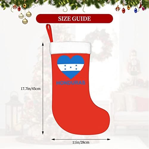 QG ZZX Любов Хондурас Коледен Отглеждане на Коледни Чорапи, Камина Окачен на Стелката 18 Инча(А) А) Празнична Украса
