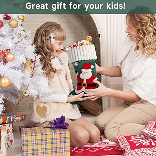 Коледни Чорапи Bewico 18Голям Коледен Отглеждане с 3D Принтом, Класически Висящи Украшения, Накити за Семейна