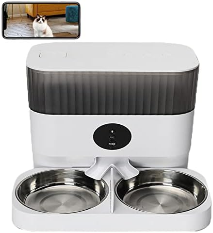 Автоматичен фидер на две котки и Кучета, Опаковка суха храна Timed Устройство с обем 5 литра с двустранно