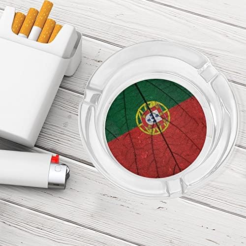 Флаг на Португалия Стъклени Пепелници за Цигари и за Пури, Пепелник Кръгъл Калъф за употреба за Украса на Масата