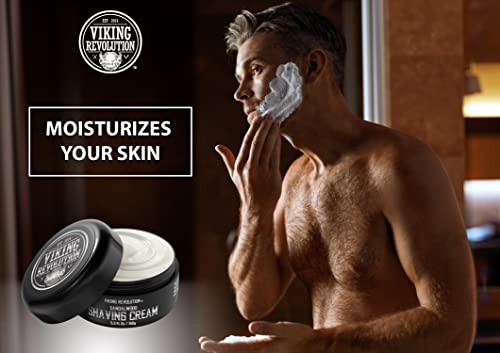 Луксозен крем за бръснене за мъже - Аромат на сандалово дърво - Меко, гладко и шелковистое сапун за бръснене -
