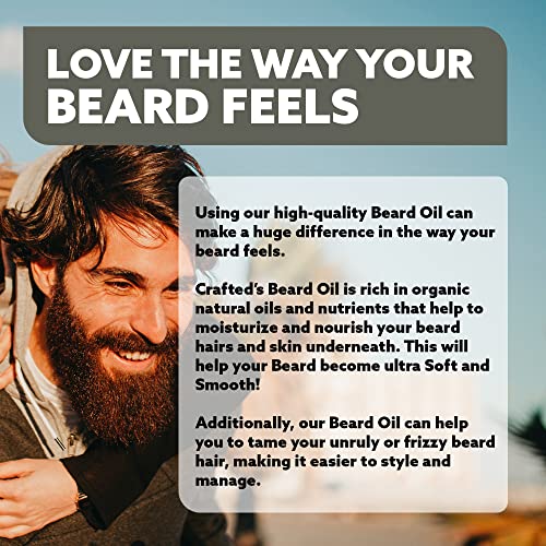 Изработени климатик за масло за оформяне на брада, Beards Beard Oil - Придайте на вашата брада зашеметяващ вид - с изцяло натурални съставки - Без остатък - Масло за мустаци -